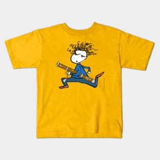 Runing bassoonist Kids T-Shirt